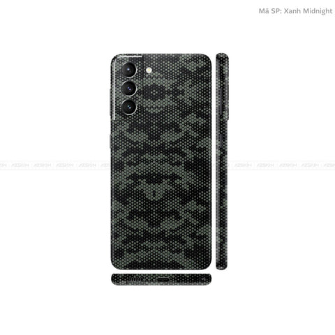 Dán Skin Galaxy S21 Series Vân Mamba Xanh | UVPT05