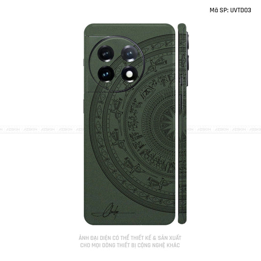 Dán Skin Oneplus 11 Series Vân Trống Đồng Xanh Midnight | UVTD03