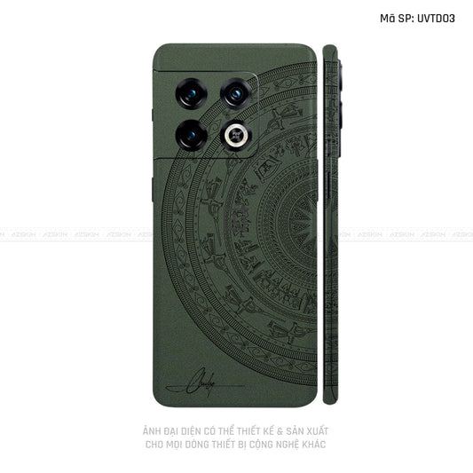 Dán Skin Oneplus 10 Series Vân Trống Đồng Xanh Midnight | UVTD03