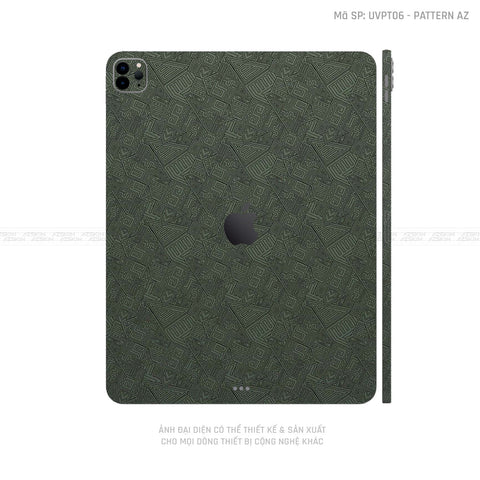 Dán Skin IPad Pro Series Vân Nổi Pattern AZ Xanh | UVPT06