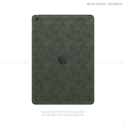 Dán Skin IPad Gen Series Vân Pattern AZ Xanh | UVPT06