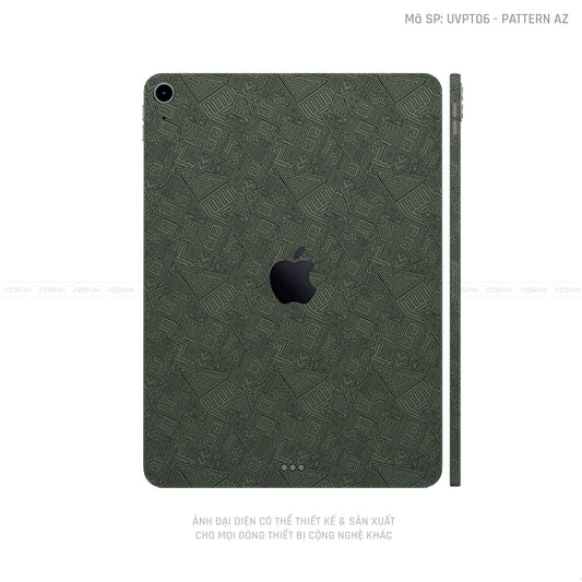 Dán Skin IPad Mini Series Vân Pattern AZ Xanh | UVPT06