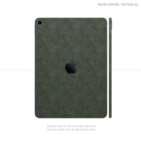 Dán Skin IPad Mini Series Vân Pattern AZ Xanh | UVPT06