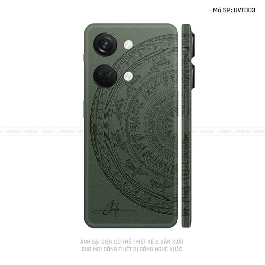 Dán Skin Oneplus Nord Series Vân Trống Đồng Xanh Midnight | UVTD03