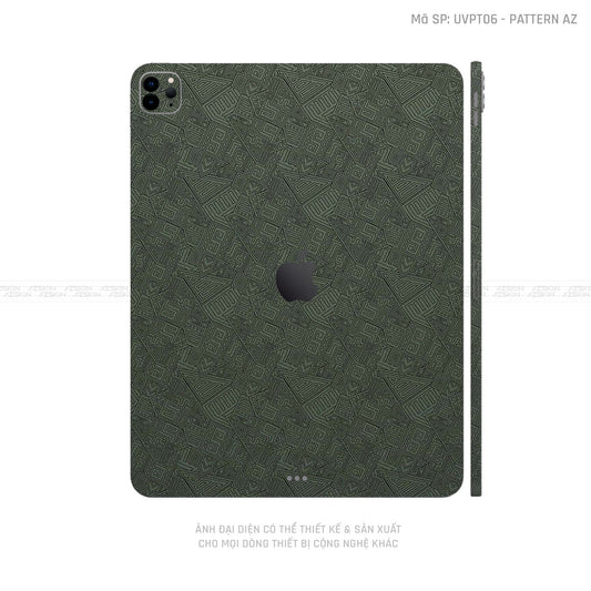 Dán Skin IPad Air Series Vân Pattern AZ Xanh | UVPT06