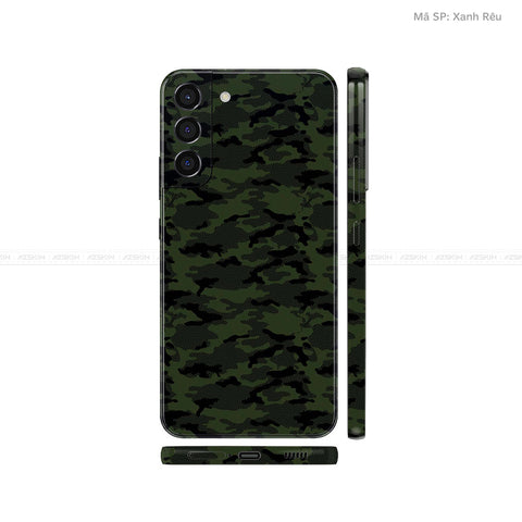 Dán Skin Galaxy S22 Series Vân Nổi Camo Urban Xanh Rêu | UVPT08