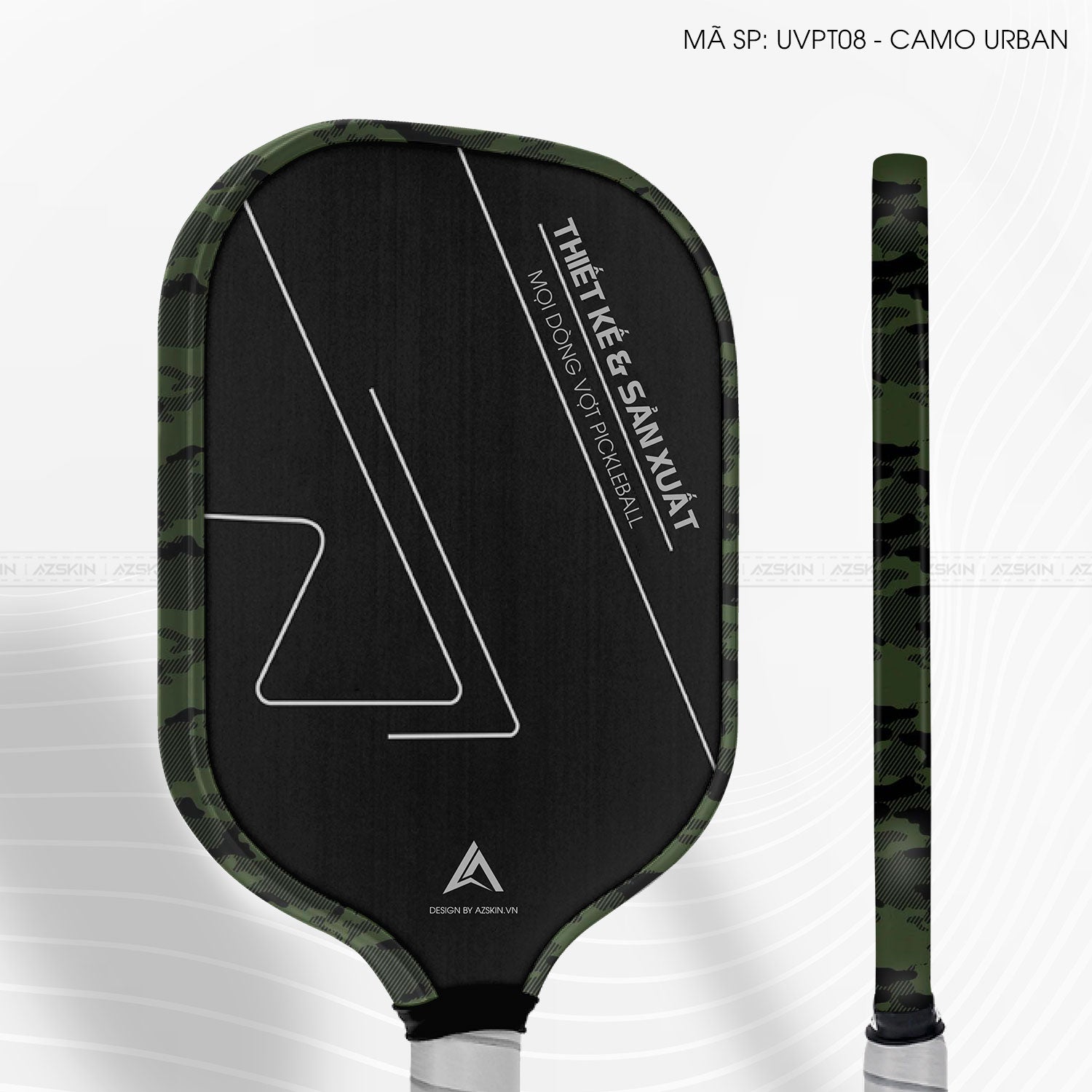 Miếng Dán Viền Vợt Pickleball Skin Vân Nổi Camo Urban | UVPT08