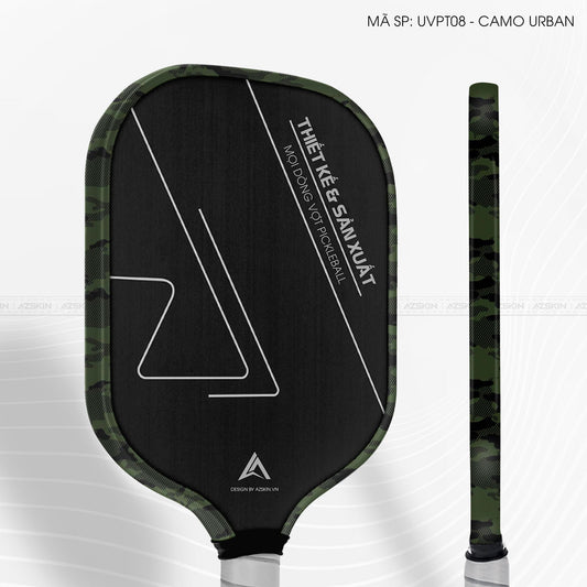 Miếng Dán Viền Vợt Pickleball Skin Vân Nổi Camo Urban | UVPT08