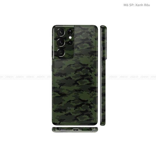 Dán Skin Galaxy S21 Series Vân Camo Urban Xanh Rêu | UVPT08
