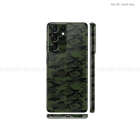 Dán Skin Galaxy S21 Series Vân Camo Urban Xanh Rêu | UVPT08