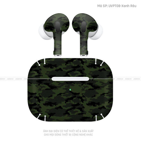 Dán Skin Tai Nghe Airpod 3 Vân Camo Urban Xanh | UVPT08