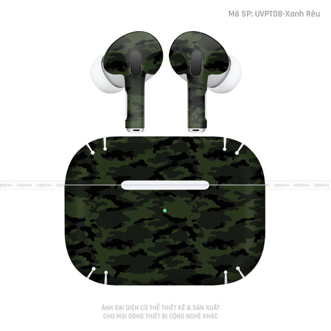 Dán Skin Tai Nghe Airpod 3 Vân Camo Urban Xanh | UVPT08