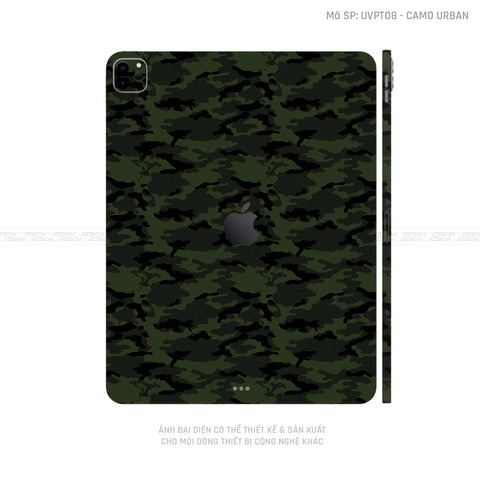 Dán Skin IPad Pro Series Vân Camo Urban Xanh Rêu | UVPT08