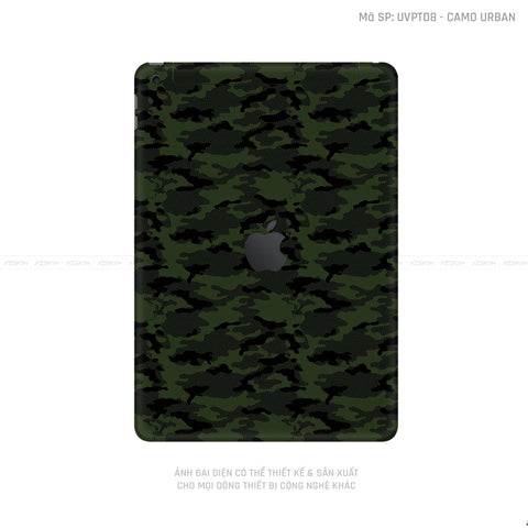 Dán Skin IPad Gen Series Vân Camo Urban Xanh | UVPT08