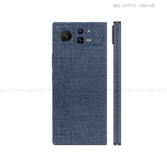 Dán Skin Điện Thoại Xiaomi Mix Fold Series Vân Vải Xanh Blue | UVPT15