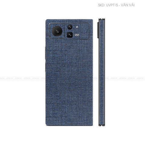 Dán Skin Điện Thoại Xiaomi Mix Fold Series Vân Vải Xanh Blue | UVPT15