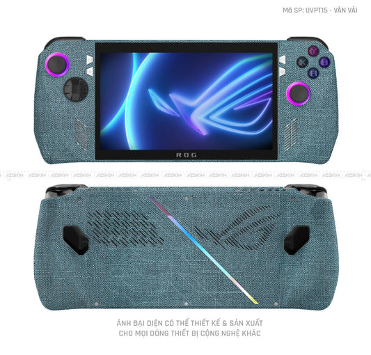 Dán Skin Máy Chơi Game Asus ROG Vân Vải Xanh Cổ Vịt | UVPT15