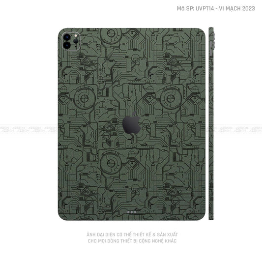 Dán Skin IPad Air Series Vân Vi Mạch 2023 Xanh | UVPT14