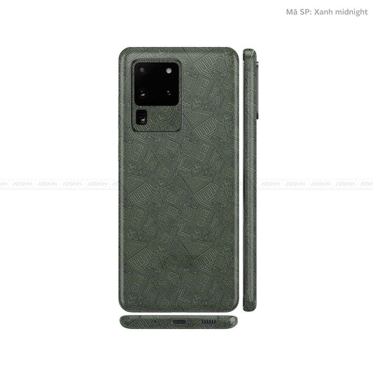Dán Skin Galaxy S20 Series Vân Pattern AZ Xanh | UVPT06