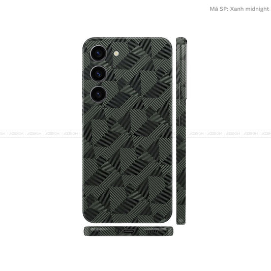 Dán Skin Samsung Galaxy S24 Series Vân Nổi Nordic Xanh Midnight | UVPT02