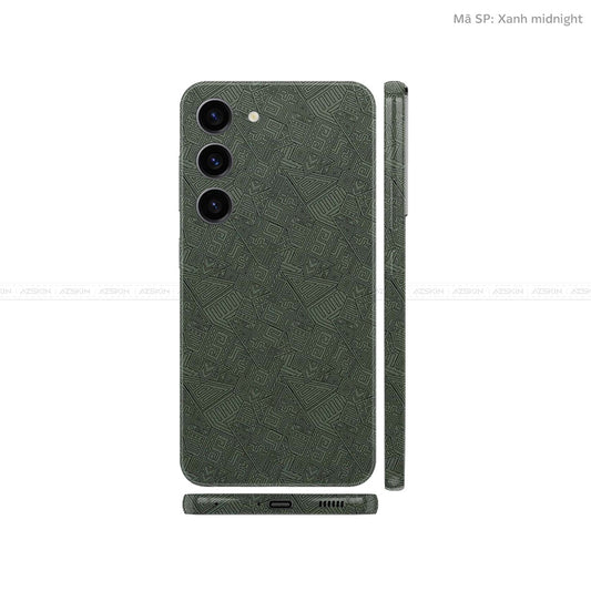 Dán Skin Galaxy S23 Series Vân Nổi Pattern AZ Xanh | UVPT06