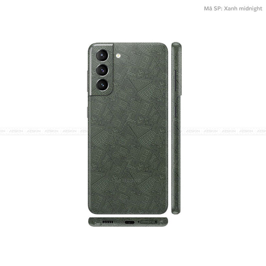 Dán Skin Galaxy S21 Series Vân Pattern AZ Xanh | UVPT06