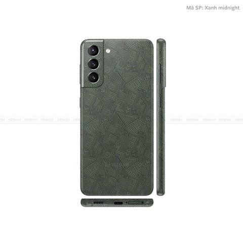 Dán Skin Galaxy S21 Series Vân Pattern AZ Xanh | UVPT06
