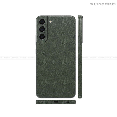 Dán Skin Galaxy S22 Series Vân Nổi Pattern AZ Xanh | UVPT06