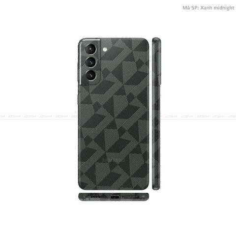 Dán Skin Galaxy S21 Series Vân Nordic Xanh Midnight | UVPT02