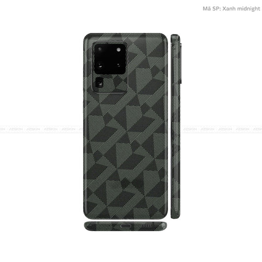 Dán Skin Galaxy S20 Series Vân Nordic Xanh Midnight | UVPT02