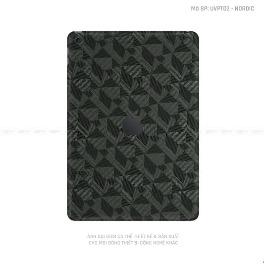 Dán Skin IPad Gen Series Vân Nordic Xanh | UVPT02