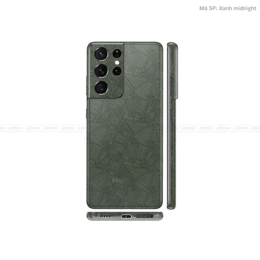 Dán Skin Galaxy S21 Series Vân Pattern AZ Xanh | UVPT06