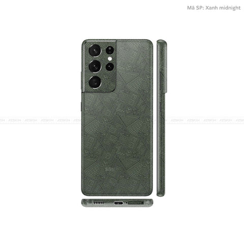 Dán Skin Galaxy S21 Series Vân Pattern AZ Xanh | UVPT06
