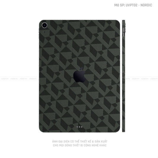 Dán Skin IPad Mini Series Vân Nổi Nordic Xanh | UVPT02