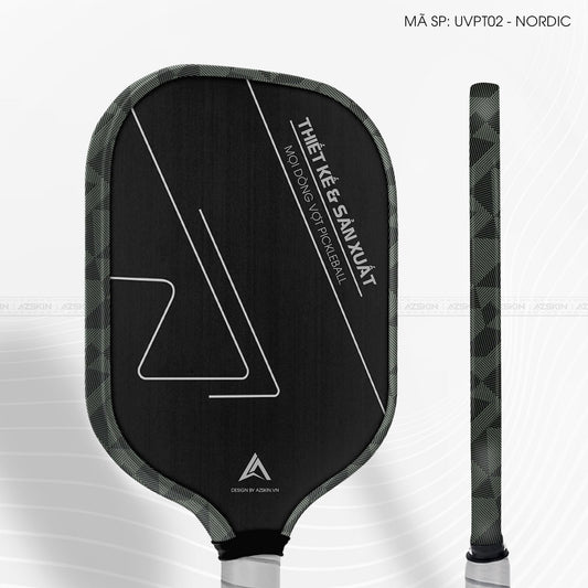 Miếng Dán Viền Vợt Pickleball Skin Vân Nổi Nordic Xanh | UVPT02