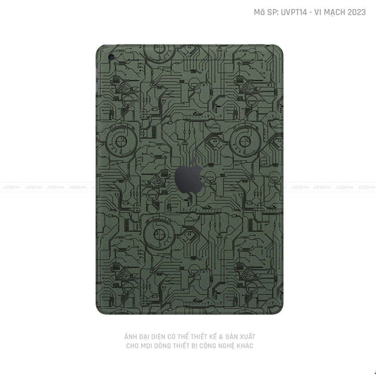Dán Skin IPad Gen Series Vân Vi Mạch 2023 Xanh | UVPT14