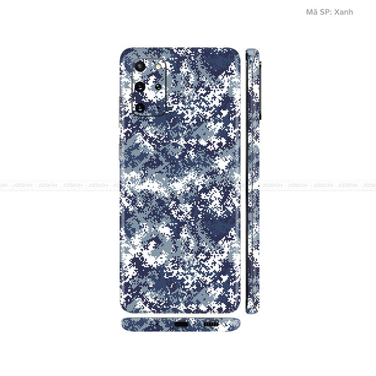 Dán Skin Galaxy S20 Series Vân Camo Digital Xanh | UVPT11