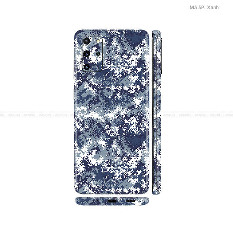 Dán Skin Galaxy S20 Series Vân Camo Digital Xanh | UVPT11