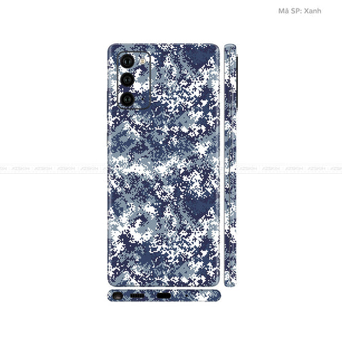 Dán Skin Galaxy Note 20 Series Vân Camo Digital Xanh | UVPT11