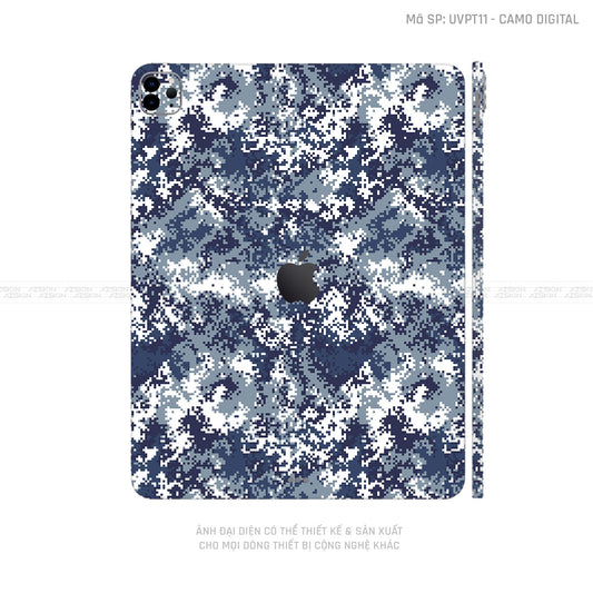 Dán Skin IPad Air Series Vân Camo Digital Xanh | UVPT11