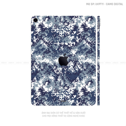 Dán Skin IPad Mini Series Vân Camo Digital Xanh | UVPT11