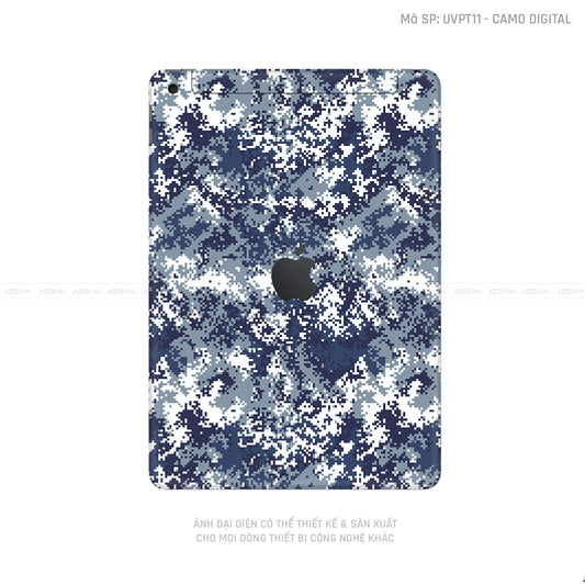 Dán Skin IPad Gen Series Vân Camo Digital Xanh | UVPT11