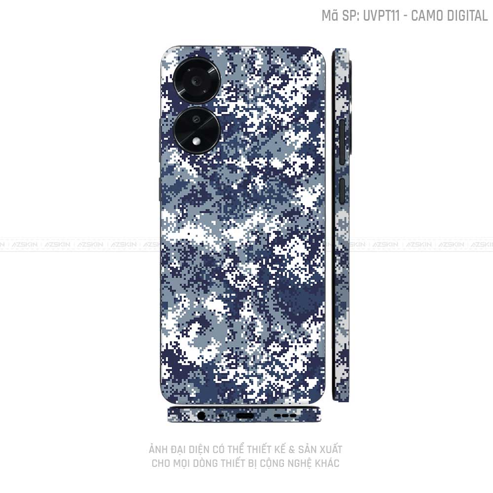 Miếng Dán Skin Điện Thoại OPPO A Series Vân Nổi Camo Digital | UVPT11