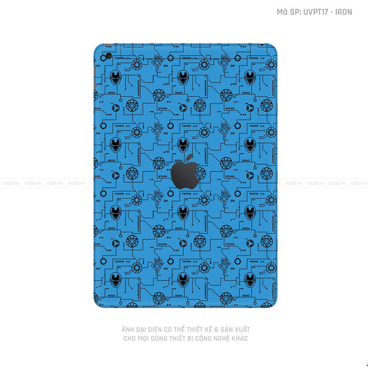 Dán Skin IPad Gen Series Vân IRonman Xanh | UVPT17