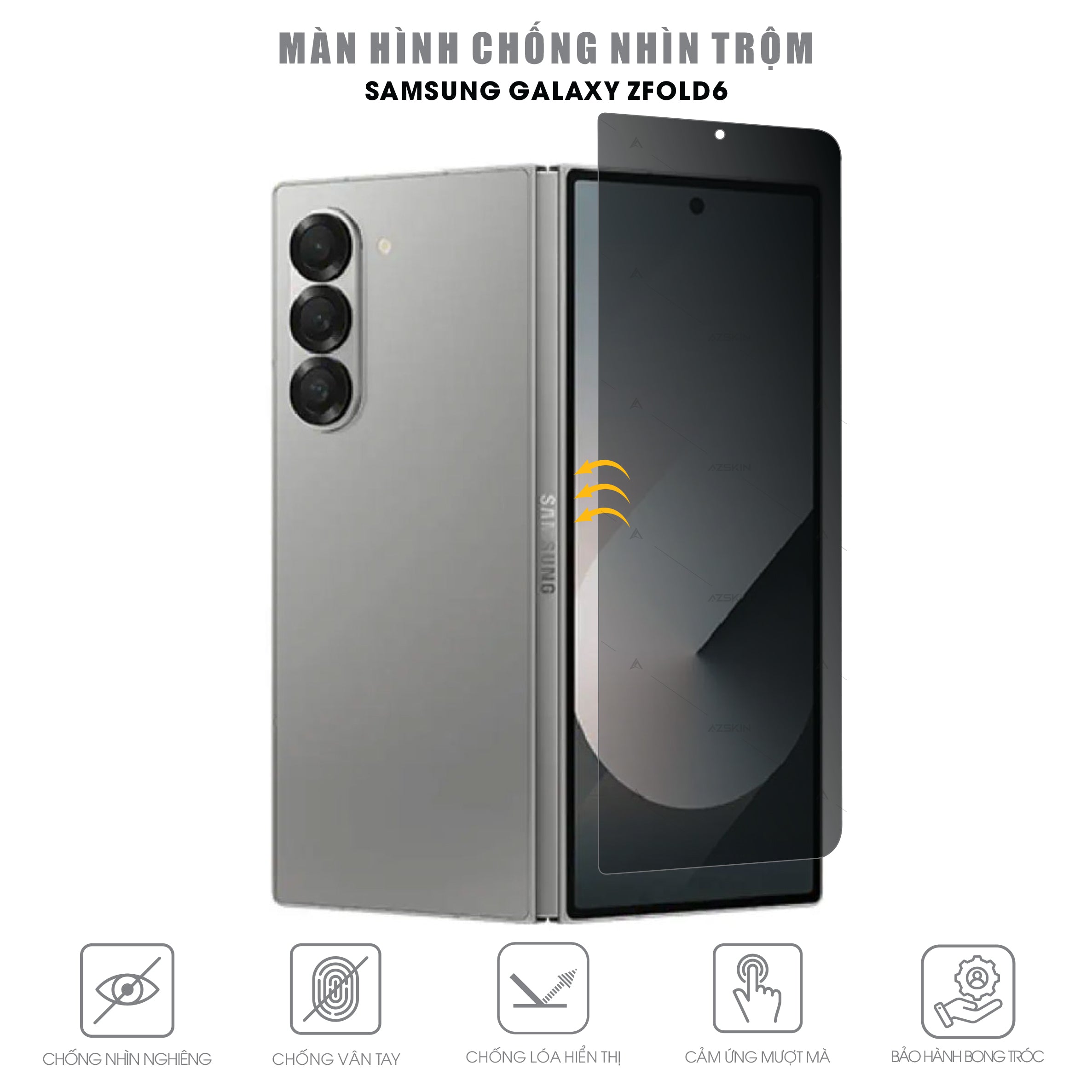 Miếng dán chống nhìn trộm màn hình phụ Samsung Galaxy Z Fold 6