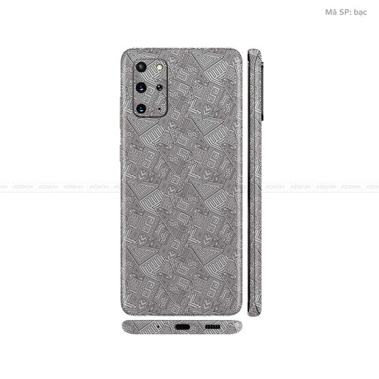 Dán Skin Galaxy S20 Series Vân Pattern AZ Bạc | UVPT06