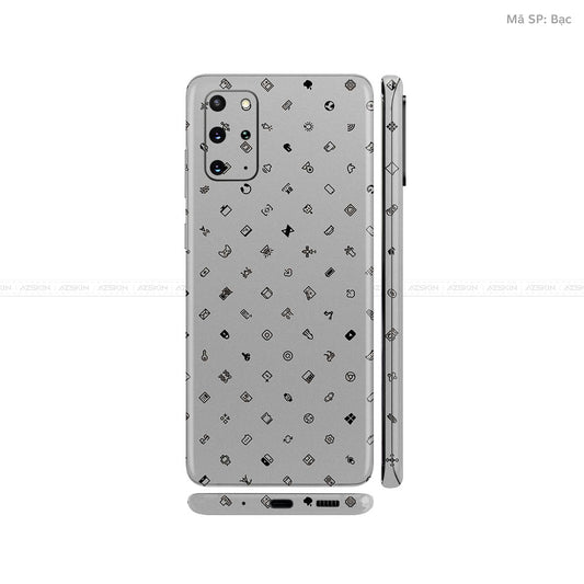 Dán Skin Galaxy S20 Series Vân ICON Bạc | UVPT04