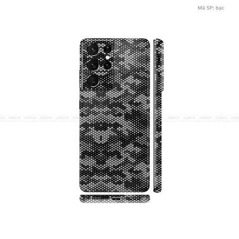 Dán Skin Galaxy S21 Series Vân Mamba Bạc | UVPT05