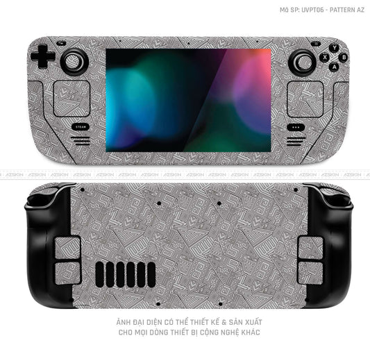 Dán Skin Máy Chơi Game Steam Deck Vân Pattern AZ | UVPT06