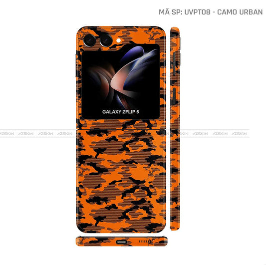Dán Skin Galaxy Z Flip 7 Vân Nổi Camo Urban Cam | UVPT08